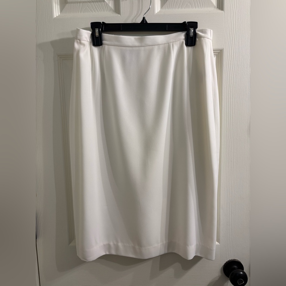 Classic White Women's Midi Skirt